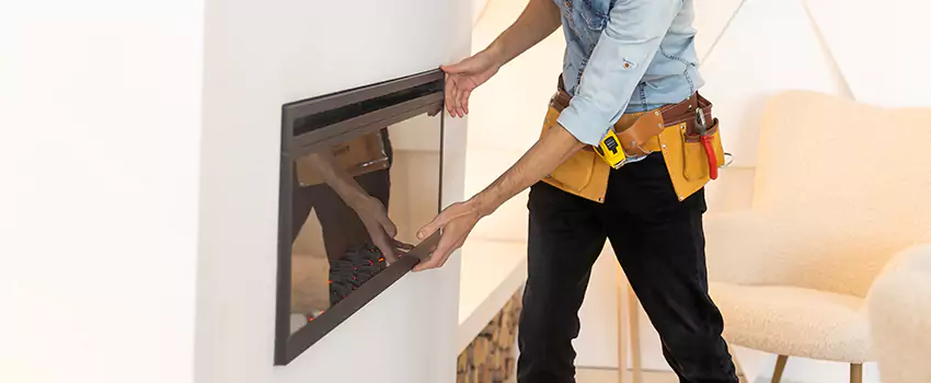 Metal Fireplace Installation in Goleta, California