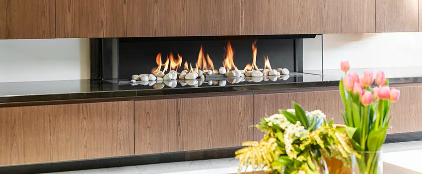 Double-height Fireplace Design Refurbishment in Goleta, California